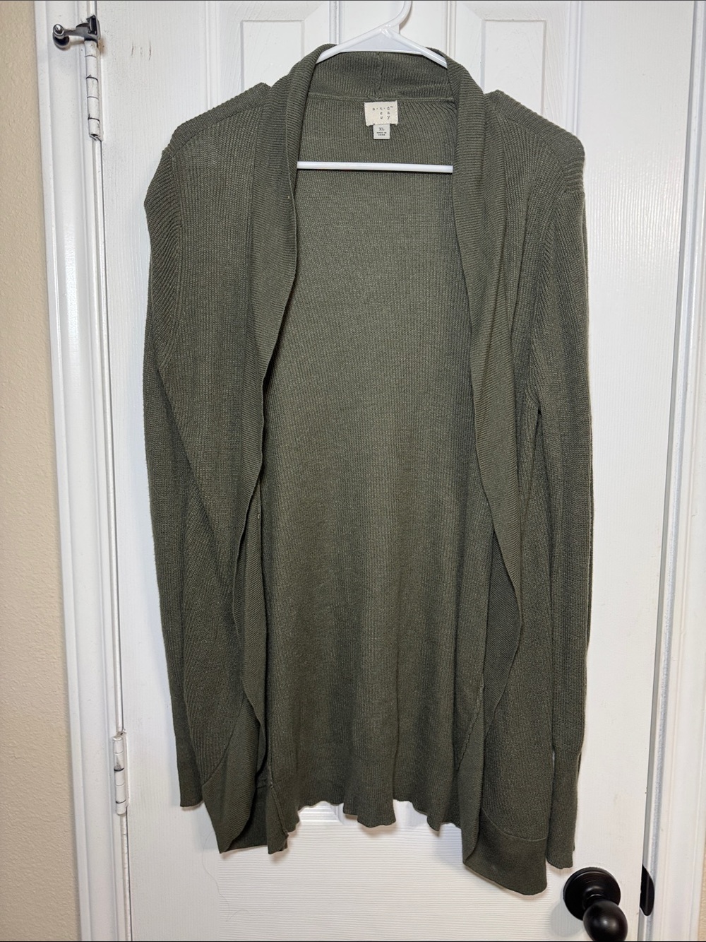 Olive Open Drape Cardigan